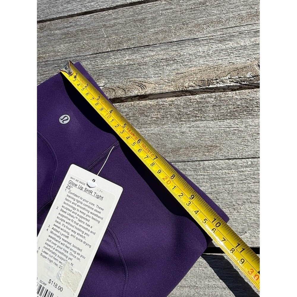 Lululemon Glow Up Super-High-Rise Tight 25" dark court purple size 4 NWT - Picture 3 of 7